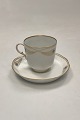 Royal Copenhagen No. 118/2005 Coffee Cup with Saucer Golden Peacock Ornament - Honeycomb ...