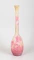 Émile Gallé, large Art Nouveau vase.Large, slender vase in layered glass with a long neck and ...
