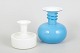 Michael Bang for Holmegaard, set of two Napoli vases.Set of two sculptural vases in white and ...