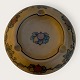 Bornholm ceramics, Hjorth, brown stoneware, round ashtray, #15, diameter 14.5 cm *good condition*