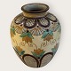 Knabstrup ceramics, floor vase with rich decoration, #4989, 30 cm high *Good condition*