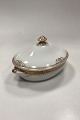 Royal Copenhagen Pattern 594 Oval Bowl with Lid No 9348Wear on gold paint may occurMeasures ...