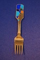 Michelsen Christmas spoons & forks of Danish gilt sterling silver. Anton Michelsen Christmas ...
