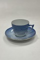 Bing and Grondahl Blue Tone with gold Coffee Cup and Saucer No. 102/305Cup diameter: 7.5 cm / ...