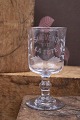 Old French souvenir wine glass with engraved writing and decorations "Souvenir De La Feté" ...