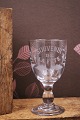 Old French souvenir wine glass with engraved writing and decorations "Souvenir De La Feté" H: ...