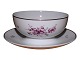 Royal Copenhagen Bregentved, round gravy boat.The Bregentved pattern is decorated with pink ...