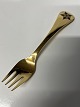 Year fork 1984 Georg Jensen, Crowfoot.Gold-plated sterling silver.Length 14.8 ...