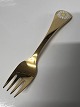 Year fork 1986 Georg Jensen, White bull's eye.Gold-plated sterling silver.Length 14.8 ...