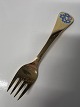 Fork of the Year 1983 Georg Jensen, Forget-me-not.Gold-plated sterling silver.Length ...