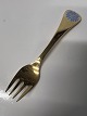 Year fork 1980 Georg Jensen, Chicory.Gold-plated sterling silver.Length 14.8 ...
