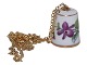 Bing & Grondahl thimble with necklace.Decoration number 4801.Height 2.9 cm., the ...