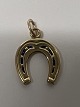 Horseshoe with blue enamel for Charms / Pendants 14 carat Gold.Stamped 585.Height with ...