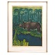 Hans Christian Scherfig lithograph, 1976Visible size: 66x47cm. With frame: 78x59cm