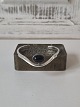 Vintage sterling silver bangle with onyx. Hallmarked: W&SS - 925. Dimensions: 5.5 x 6.2 cm. ...