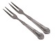 Rosenholm silver and stainless steel, cold meat serving fork.Marked with Danish silver mark, ...