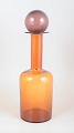 Otto Brauer for Holmegaard, Gulvvase glass decanter.Elegant mouth-blown art glass vase ...