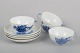 Royal Copenhagen, Blue Flower Curved, set of four Large Teacups with Saucers.Elegant large ...