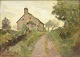 Brita Nordencreutz, oil on canvas, listed Swedish artist.Atmospheric French landscape ...