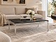 Exclusive vintage coffee table from the 1970s – black granite and aluminum. A beautiful and ...