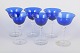 Monica Bratt for Gullaskruf, set of six wine glasses.