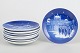 Bing & Grøndahl, set of eight Christmas plates.Set of eight Danish Christmas plates by Bing ...