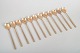 Sigvard Bernadotte for Scanline, set of twelve bronze caffè latte spoons.Set of twelve ...