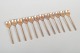 Sigvard Bernadotte for Scanline, set of twelve bronze coffee spoons.Set of twelve elegant ...