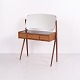 Teak Dressing Table with Black Glass by Ølholm Møbelfabrik 1960s Attributed to Arne Vodder