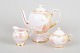 Tuscan, coffee service with coffee pot, sugar bowl and creamer.Decorative coffee service in ...