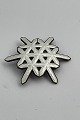 Norsk Ottar Hval Sterling Silver Brooch with white enamel