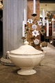 Large, decorative oval French 19th century cream-colored ...