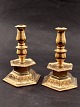 A pair of heavy vintage brass candlesticks H. 29 cm. item no. 650465