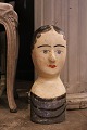 Decorative, antique French wig head (Millinery head) ...