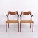Pair of Model 55 dining armchairs designed by Niels Otto Møller and produced by J.L. Møllers ...