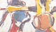 Abstract composition, oil on paper, signed Dewit.Expressive composition featuring organic ...