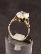 Sterling silver ring size 54-55 with clear stone item no. 651019