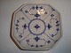 Blue Fluted Plain, Square Dish, from 1898-1923
