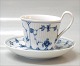 Royal 
Copenhagen Blue 
Fluted Plain 
073-1 Tea cup & 
saucer with 
high handle 
8.75 oz. (#92) 
. In ...