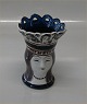 Royal 
Copenhagen 
Aluminia 
Faience 
figurine. 
306-3568 RC 
Faience Queen 
in blue from 
the Chess set 
...