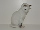 Bing & Grøndahl Figurine, small white cat.Decoration number 2453.Factory ...