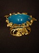 French sugar 
comport in blue 
Opalineglas 
with flowers in 
gilt bronze
