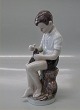 Lyngby  # 74 
Sailor boy with 
fish 18 cm 
Marked with a 
Royal Crown 
Handpainted, 
Copenhagen Made 
...