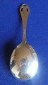 Danish silver flatware, serving spoon 21cm from year 1947 in hand-forged silver.