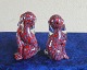 Murano glass, pair of dog sitting 10cm