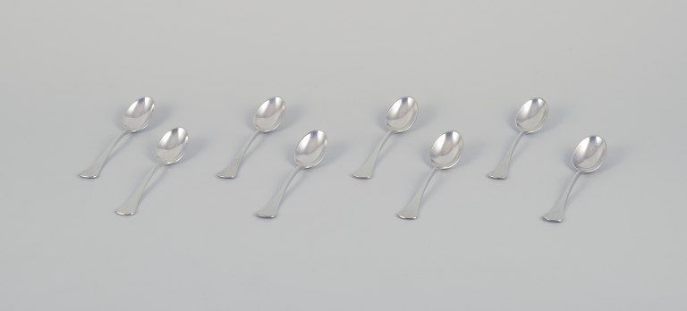 Horsens Sølv. A set of eight coffee spoons in 830 silver