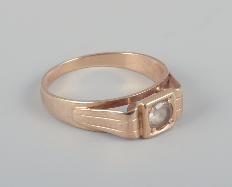 Danish goldsmith. 14-karat gold ring.