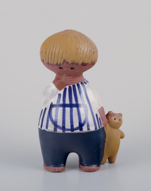 Lisa Larson for Gustavsberg. Rare glazed ceramic figurine "Malin".