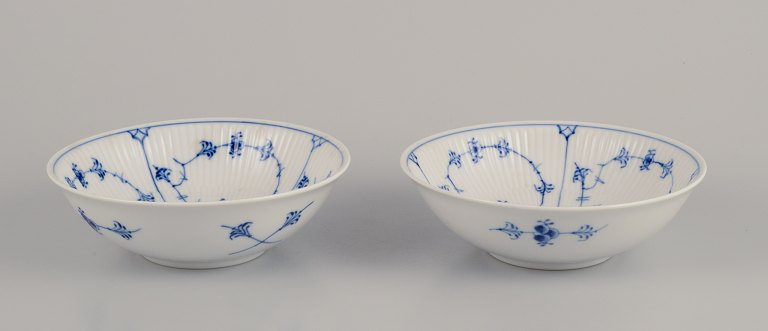 Royal Copenhagen Blue Fluted Plain. Two porcelain bowls.