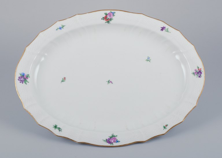 Royal Copenhagen Saxon Flower, very large oval serving platter.